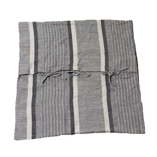 Pine Cone Hill Linen/Cotton Euro Pillow Shams Set (3) 26 X 26 Natural Woven Luxe