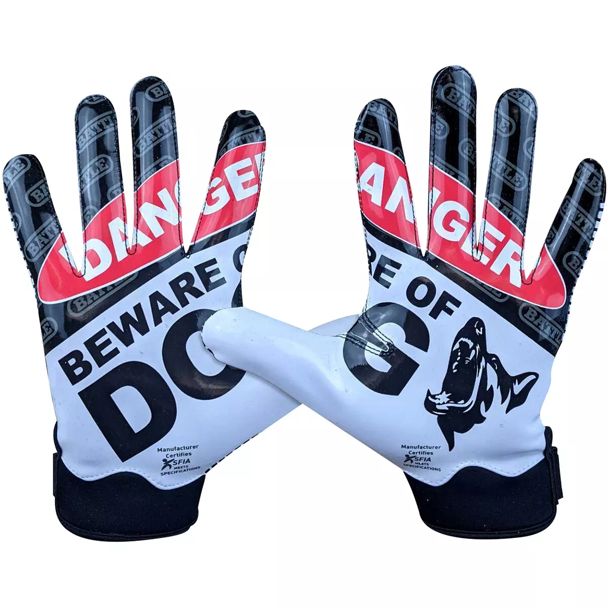 Battle Sports Beware of Dog Doom 1.0 Youth Football Receiver