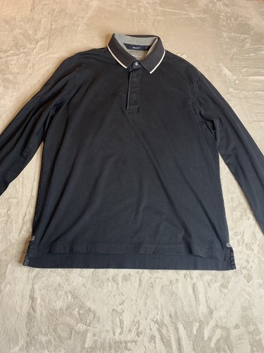 Zegna Sport Long Sleeve 1/4 Snap Pullover Men's Size large FLAWED - 第 1/13 張圖片