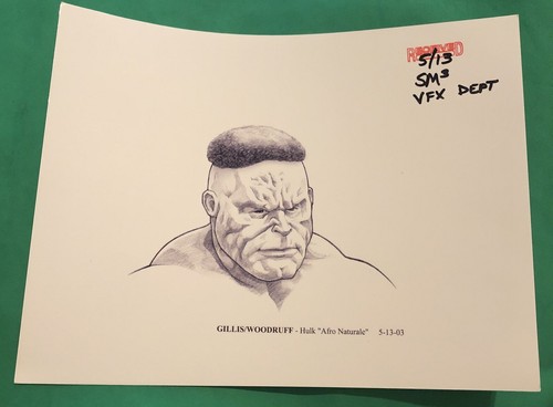 SCARY MOVIE 3 GILLIS WOODRUFF Concept ART HULK PARODY WITH AFRO NATURALE HAIR - Picture 2 of 4
