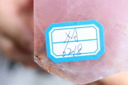 8 Zoll natürlicher Rosenquarz Obelisk, Quarz Kristall Spitze Stab Turm, Reiki heilen XA6218 - Bild 10 von 10