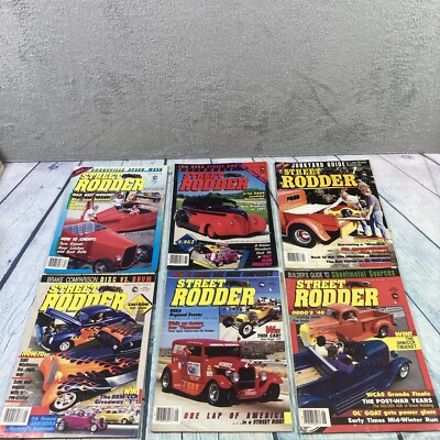 Vintage Street Rodder Magazines 6 Issues  1987 Hot Rods Custom Cars Garage