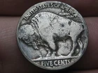 1928 D Buffalo Nickel 5 Cent Piece- Denver, VG Reverse Details