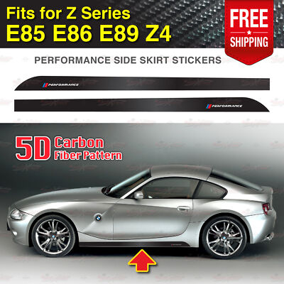 Performance Side Skirt Decal 5D CARBON PATTERN Trim for BMW E85 E86 E89 Z4 Z Ser
