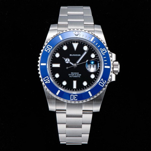 Sugess High-Beat 28800 Ocean Star 200M Water Resistance Watch Ceramic SW126619LB - Picture 2 of 12