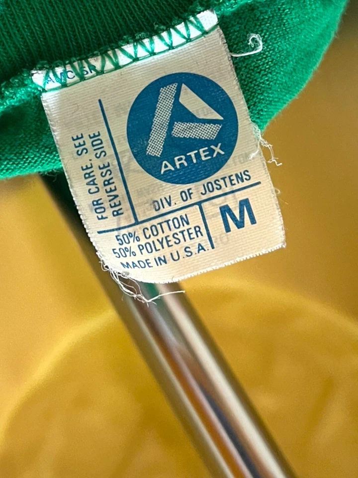 Camiseta De Colección Años 80 Estados Unidos Fort McCoy Verde Mediana Cosida Única Foto 3 de 3