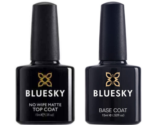 BLUESKY TOP AND BASE COAT-Nail Gel Polish UV LED Top Coat, No Wipe,10ml,15ml - Picture 17 of 36