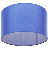 Klassische HäNgelampe Leuchte Runder Lampenschirm Aus Polyester Blau Dulce