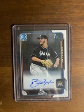 2015 1st Bowman Chrome Brett Lilek Auto Miami Marlins