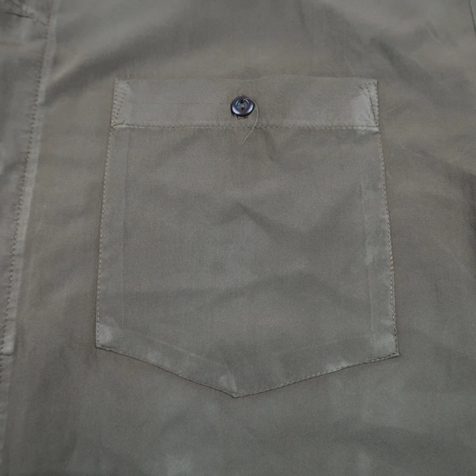 Vintage Da Vinci Shirt Mens Medium Green Camp Button Up Lounge California *Flaws - Image 3 of 4