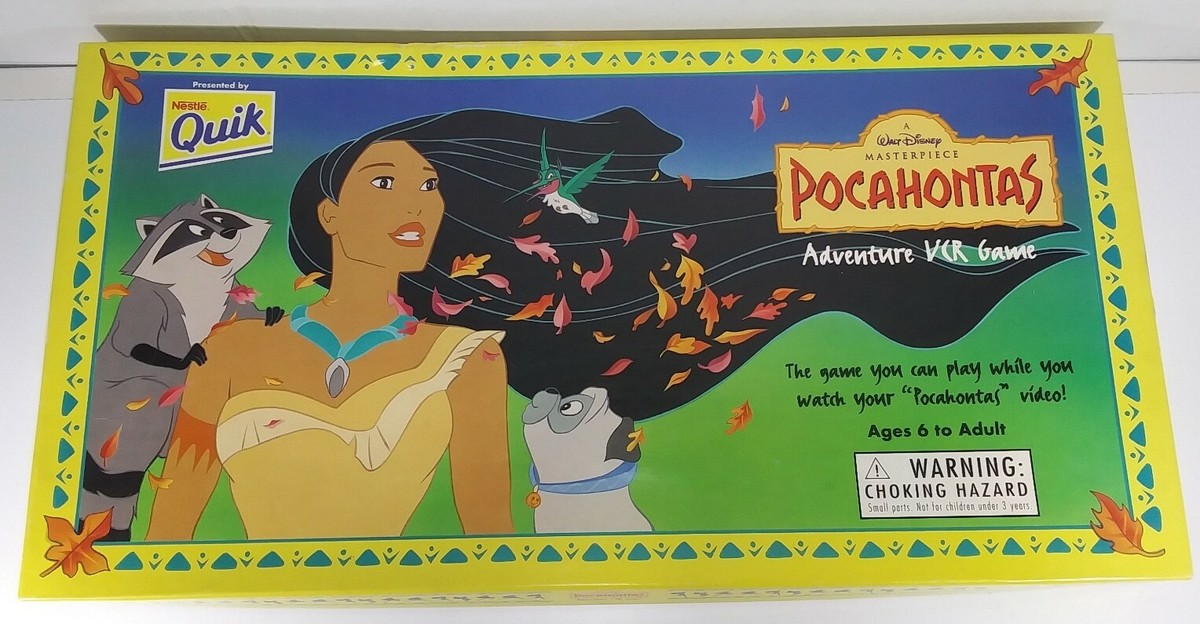 Disney's Pocahontas Adventure VCR Board Game- Nestle Quik 1996