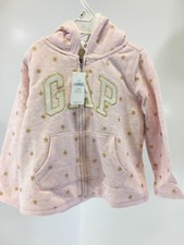 GAP TODDLER GIRL COZY ARCH LOGO HOODIE HEATHER PINK/GOLD 2 YEARS NWT