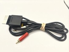 Official OEM Microsoft Xbox 360 AV Composite Audio/Video Cable RCA Black VGC