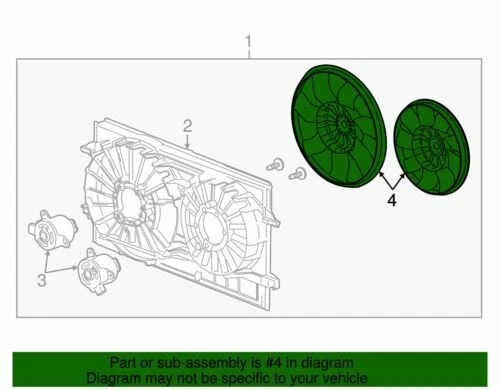 Подлинная лопасть вентилятора охлаждения двигателя GM 2004-2012 Chevrolet Pontiac Malibu 20757669 - Изображение 2 из 2