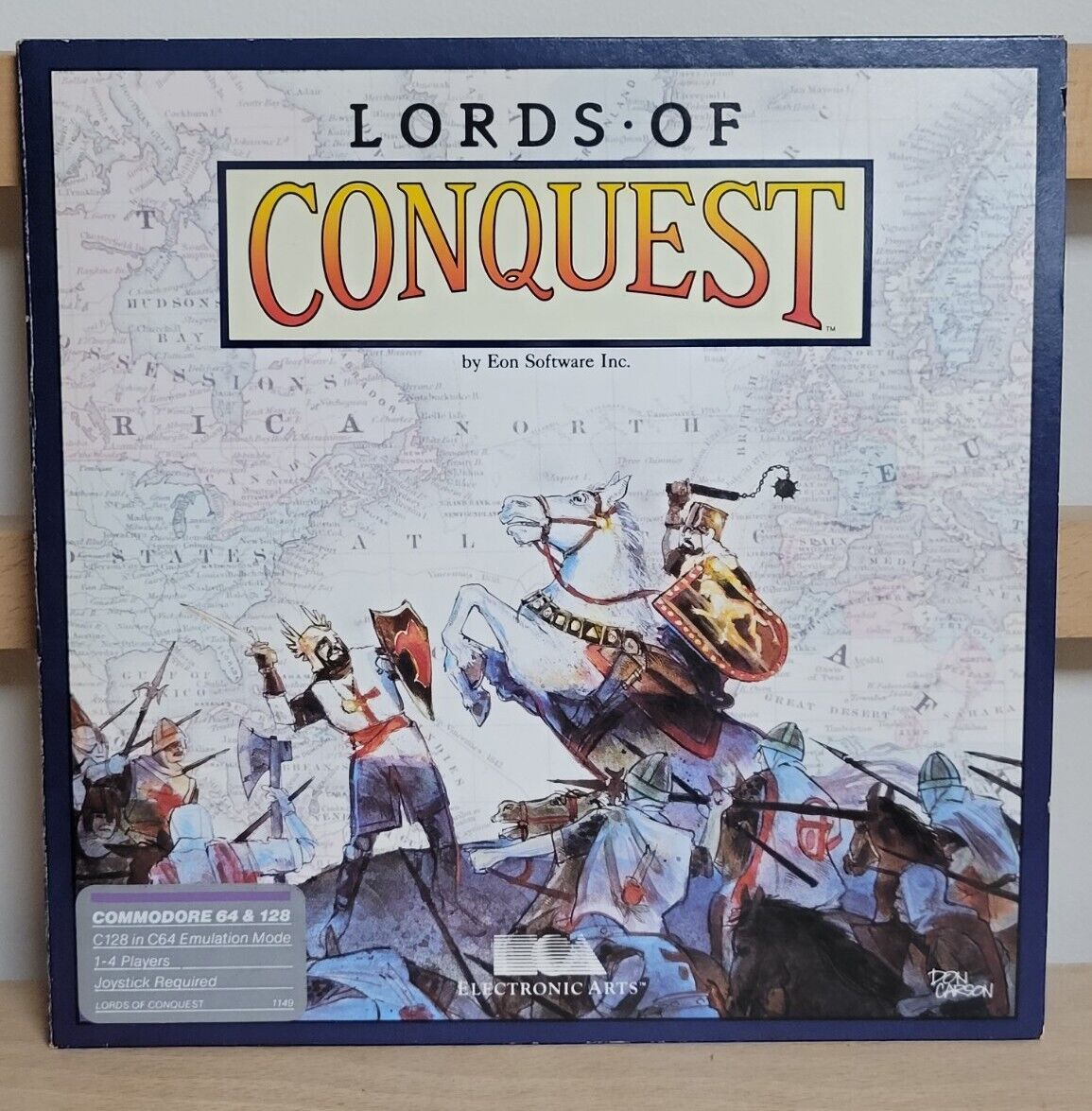 RARE VTG 1985 LORDS OF CONQUEST STRATEGY GAME EA COMMODORE 64 C64 128 EXCELLENT!