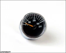 Micro Gauge 1 inch 300 PSI Pressure for HPA Nitro Air CO2 tank systems 1/8" NPT 