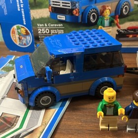 LEGO CITY SET # 60117 Van & Caravan Set W/Mini Figures, Box & Instructions 99%