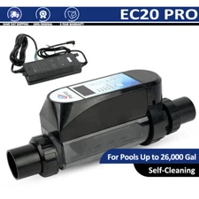 Smart Above Ground Pool Salt Chlorinator Titanium Plate Self-Cleaning 20g/h