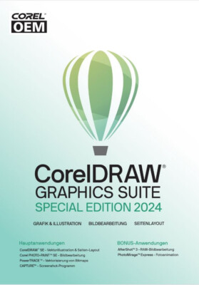 Corel Draw Graphics Suite SE 2024 Vollversion Dauerlizenz Cliparts Download NEU