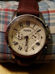 fossil watch with 3 dials