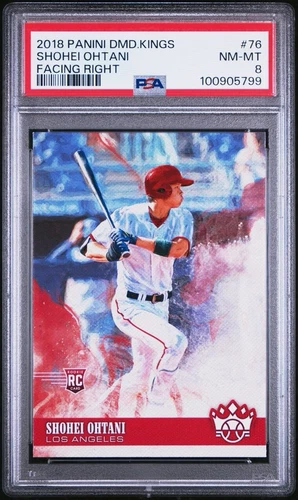 2018 Panini Diamond Kings Shohei Ohtani #76 Facing Right PSA 8 Rookie RC NM-MT