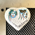 NEW ORLEANS HEART SHAPE TWO PIECE PILL BOX MARDI GRAS MASKS TOURIST SOUVENIR — photo 4