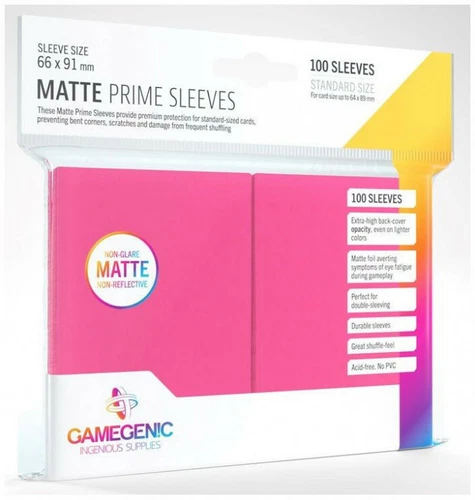 100 Gamegenic Matte Prime Standard Card Sleeves Deck Protectors 66mm x 91mm - Picture 24 of 25