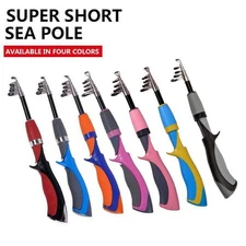 Portable Casting Rod Carbon Fiber Rod Telescopic Fishing Rods 1.2/1.4/1.6m Poles