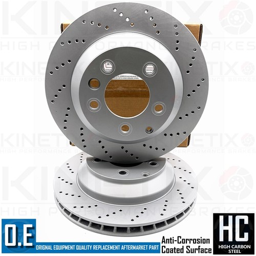 FOR PORSCHE CAYENNE 4.8 4.8 S 4.8 TURBO GTS FRONT REAR BRAKE DISCS 390mm 358mm - Picture 3 of 3