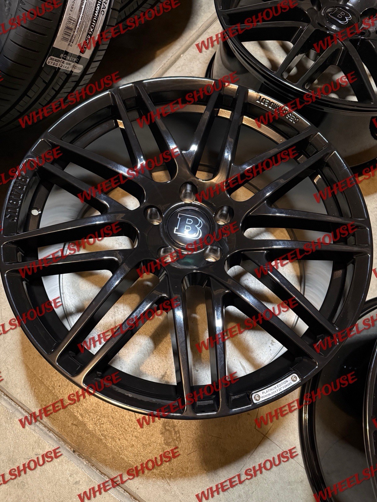 22x10 BRABUS WHEELS GLOSS BLACK RIMS 5x130 G WAGON G500 G550 G55 G63 FULL SET