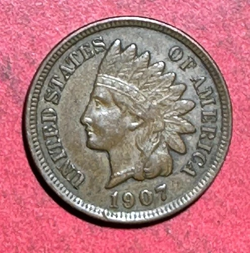 1907 US Indian Head Cent! XF! SHARP! Old US Coin!