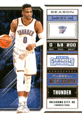2018-19 Panini Contenders Draft Picks VARIATIONS #47 Russell Westbrook Thunder