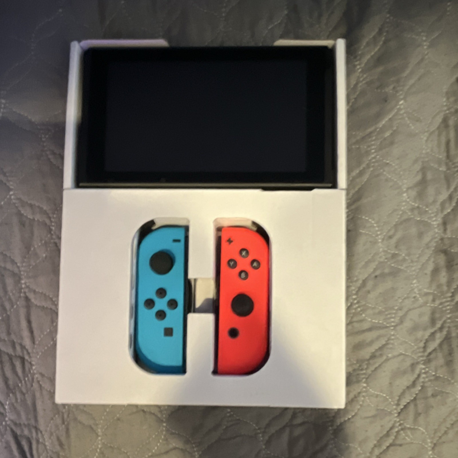 Nintendo Switch Console Neon Blue Red Joy-Con Dock Straps Wi-Fi HDMI USB-C