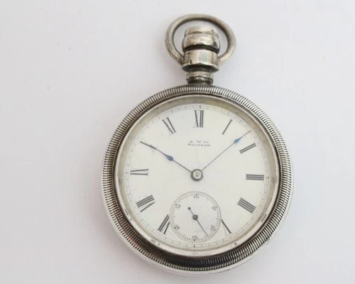 Heavy Antique Waltham Pocket watch Sterling silver 1878 Dust proof works rare
