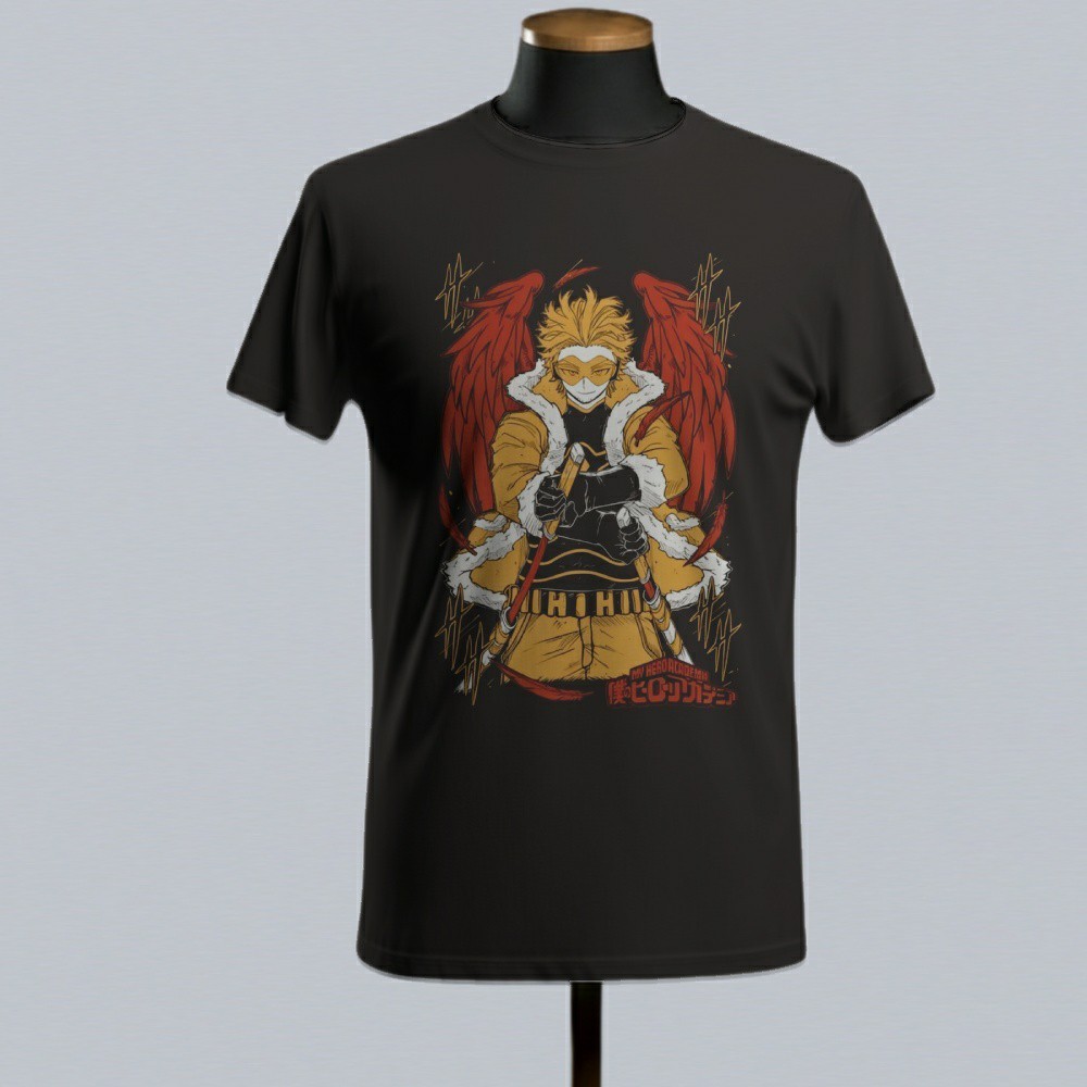 Hawks Takami Keigo My Hero Academia BNHA Anime Graphic Tee Unisex Black S-5XL