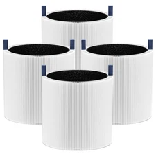 4 Pack HEPA  Activated Carbon Filter for Blueair Blue Pure Mini Max