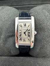 2021 Cartier Tank Americaine Steel and Leather - Full Set Box and Warranty Card