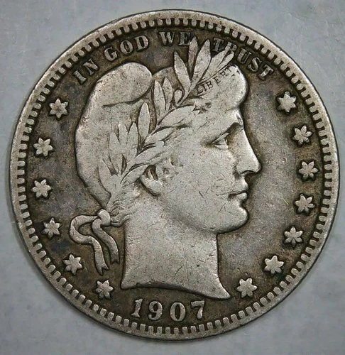 1907-S__Barber Quarter__Better Grade/Date__Silver Coin