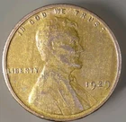 1929 P Lincoln Wheat Penny Improper Alloy Error Wood Grain Woody