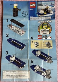 Lego City Police Boat 30002 - Complete w Pieces And Instruction
