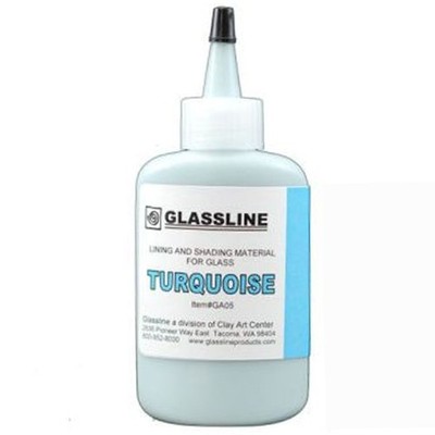 Glassline Lead-Free Turquoise Fusing Paint 2oz. for Glass