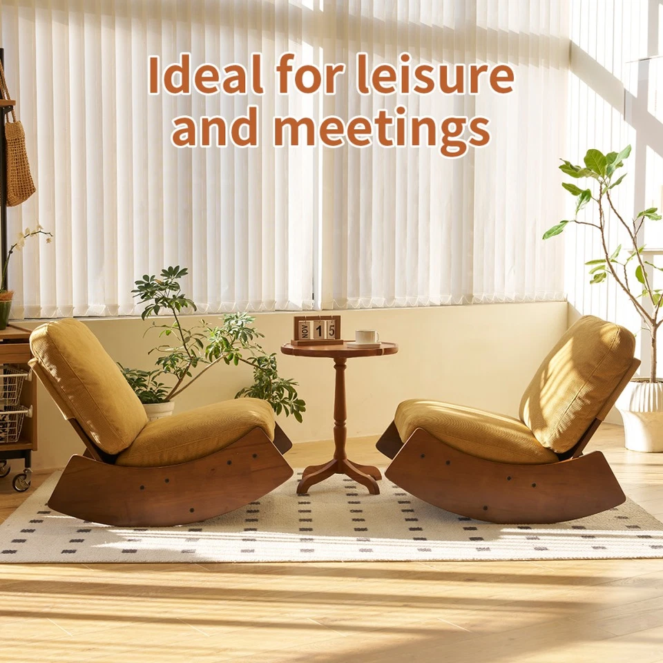 Cómoda mecedora planeadora, silla planeadora tapizada de alta calidad Foto 3 de 4