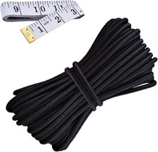 3mm Elastic Bungee Cord 17ft Black Shock Rope DIY Sewing Craft Cord