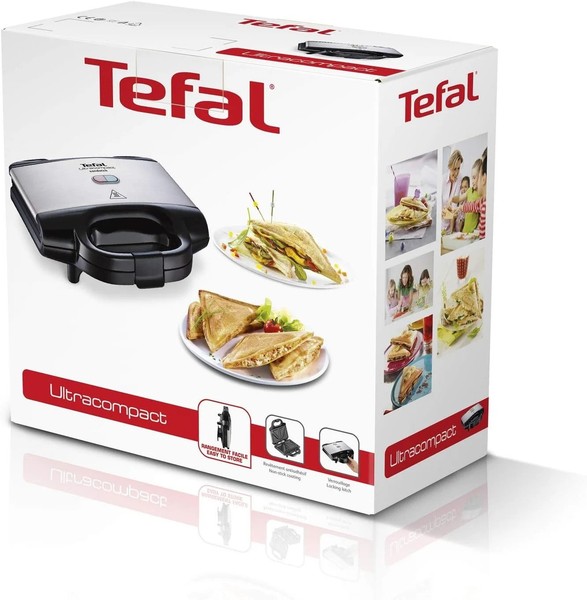 Tefal SM1552 Sandwichmaker Sandwich Toaster 700W Antihaft Grill Schwarz-image