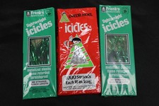 Vintage tinsel icicles silver and green tarnishproof and flame resistant 3 boxes