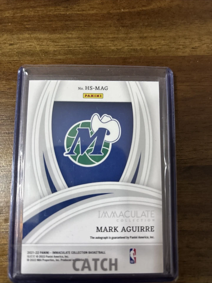 2021-22 Immaculate Collection Autograph Dallas Mav Mark Aguirre 21/25 - Image 2 of 2