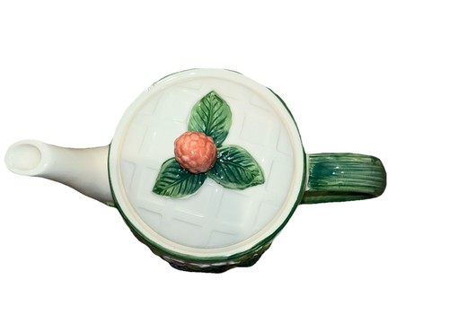 Vintage Otagiri Japan handbemalte florale Keramik Teekanne mit Deckel 60’s wunderschön_J1 - Bild 4 von 9