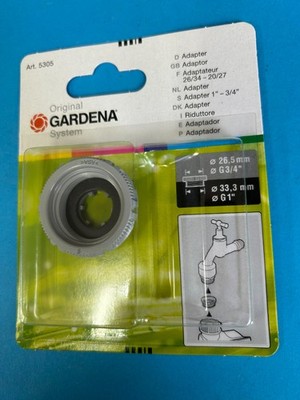 Gardena Nr. 5305 Adapter zum Übergang von 33,3 mm (G 1'') Innengewinde auf 26,5 m