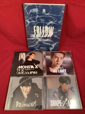 MONSTA X Lot of  5 CDs - The Dream, Follow, Reason, No Limit, Shape of Love