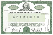 Mohawk Rubber Co. - Specimen Stocks & Bonds